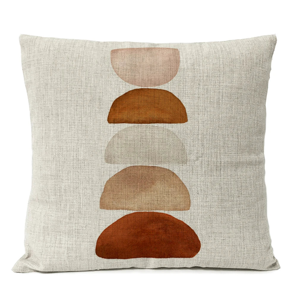 Home Decorative Boho Throw Pillow Cover Geometry Bohemia Sun Moon Leaf Linen Pillow Case Living Room Office Decor Sofa Cushion