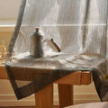 French Golden Sparkling Gilt Yarn Dream Translucent Gauze Curtains For Drawing Room White Shiny Texture Tulle Sheer for Bedroom