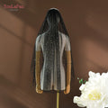 TOPQUEEN Bridal Black Soft Gauze Veil Single Layer 1m Star Moon Gold Sequin Black Wedding Veil Party Accessories Flash V209